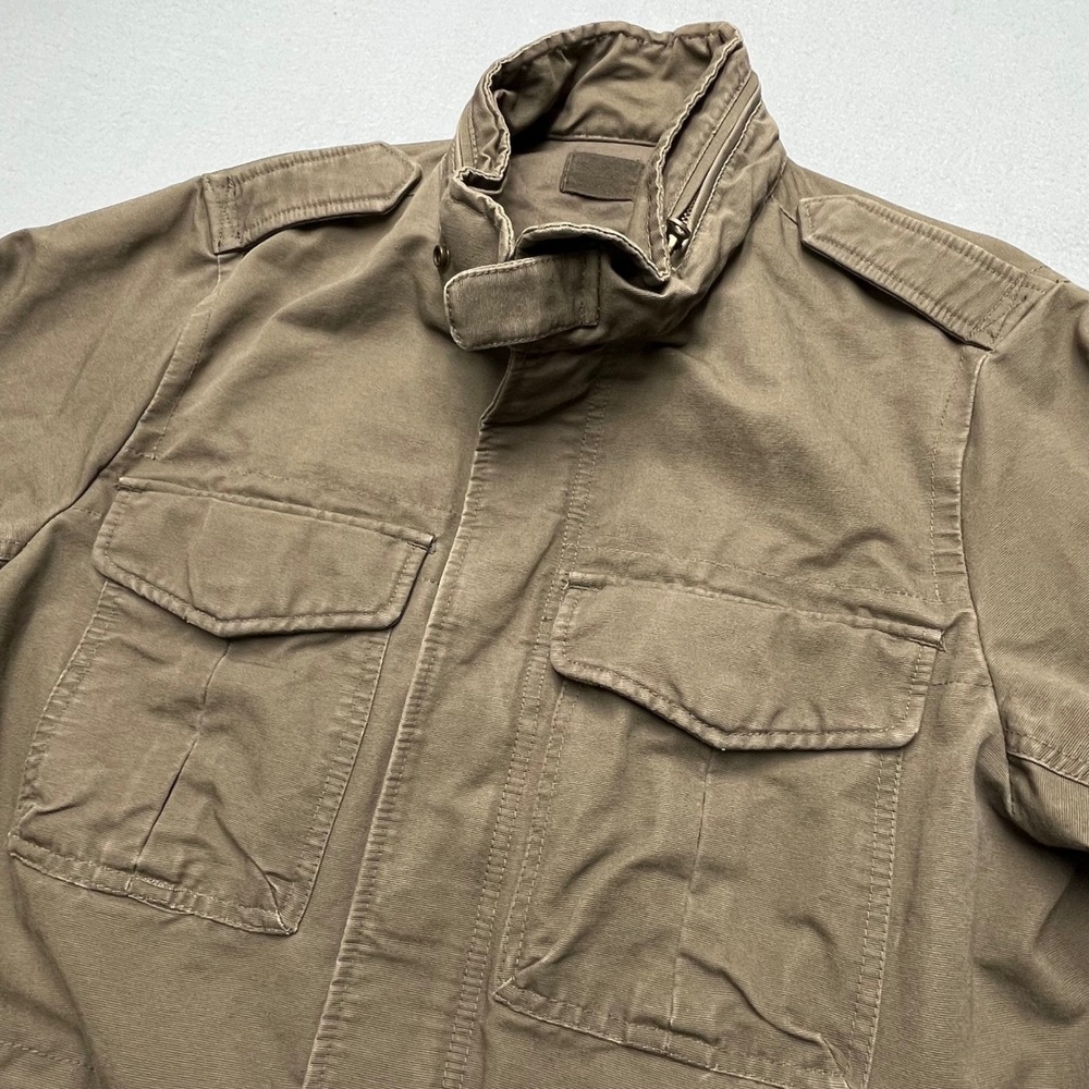 Gap‎ Mens Military Field Jacket Small Brown Cotton Utility M-65 Style HOL 08